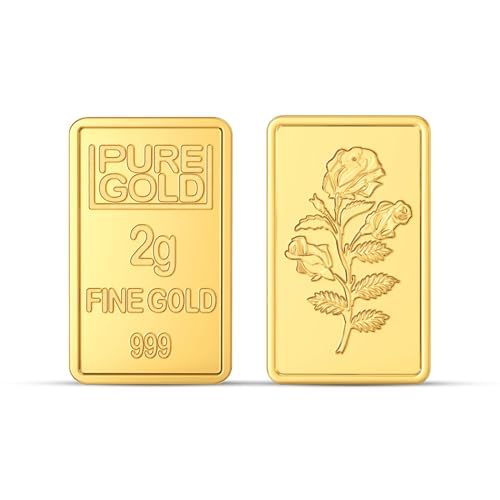 Joyalukkas Flower Design 2 grams 24kt Gold Bar - Image 2