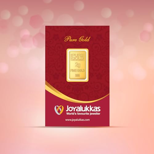 Joyalukkas Flower Design 2 grams 24kt Gold Bar - Image 3