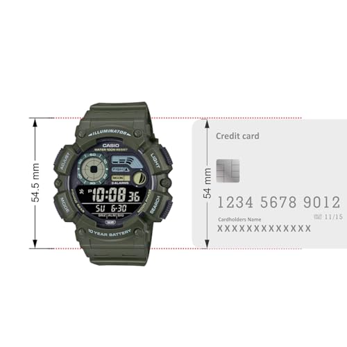 Casio Youth WS-1500H-3BVDF Digital Dark Grey Dial Men (D350) - Image 7