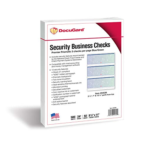 Docugard Premier Prismatic Business Checks