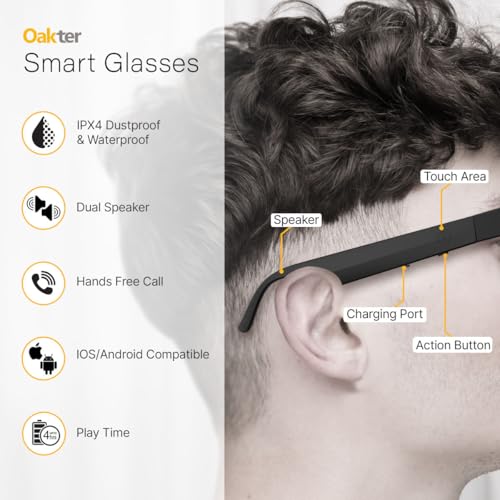 OAKTER Smart Glasses with Wireless
