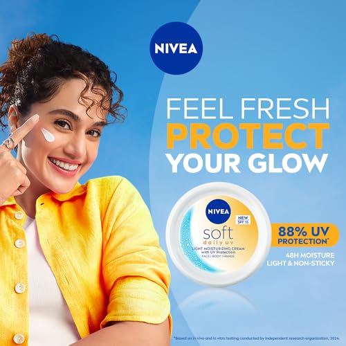 NIVEA Soft Daily UV Light Moisturising Cream with SPF-15, 300ml - Image 3