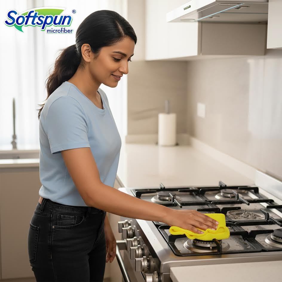 SOFTSPUN Microfiber Cleaning Cloths, 4pcs