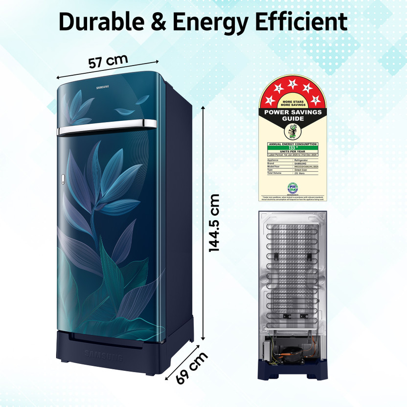 Samsung 215 L Direct Cool Single Door 5 Star Refrigerator with D - Image 5