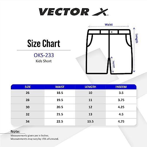 Vector X Kid's OKS-233 100% Polyester Running Shorts - Image 3