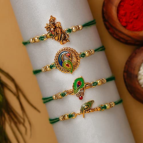 eCraftIndia Set of 4 Multicolor