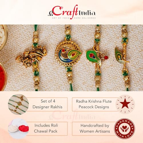 eCraftIndia Set of 4 Multicolor