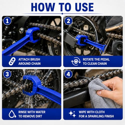 Multi-Purpose Bike Chain Cleaner Brush
