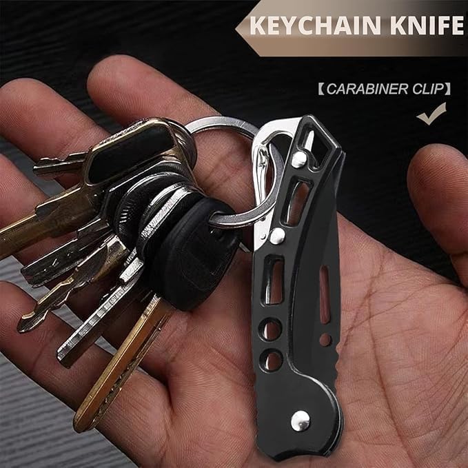 Mini Folding Knife with Keychain