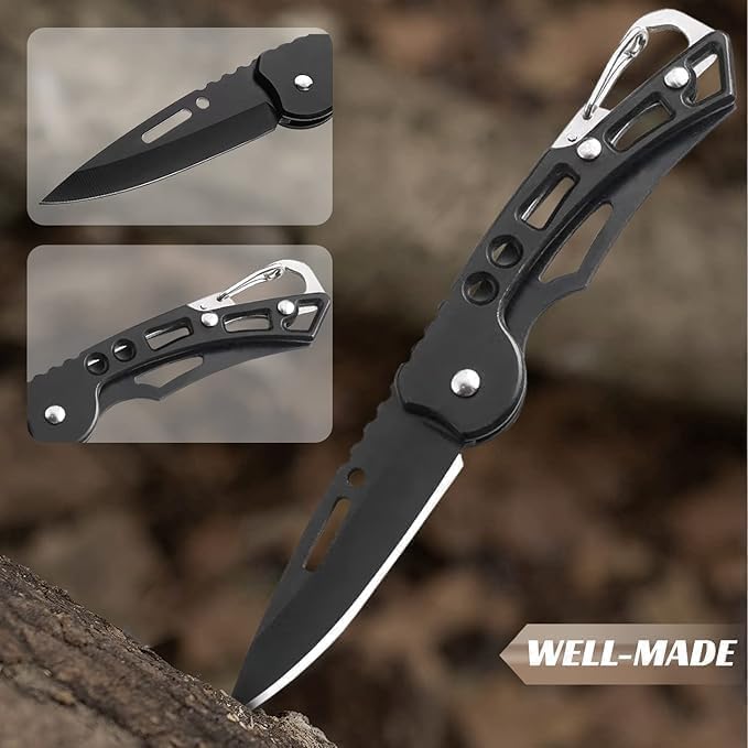 Mini Folding Knife with Keychain