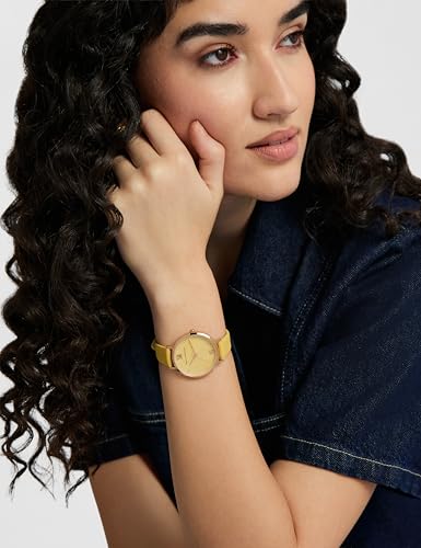 French Connection Analog Yellow Dial Women's Watch-FCN00065C - Image 6