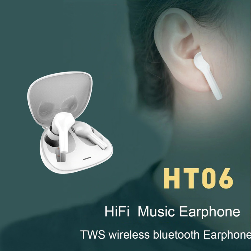 Lenovo HT06 Bluetooth Headset (White, True Wireless) - Image 2
