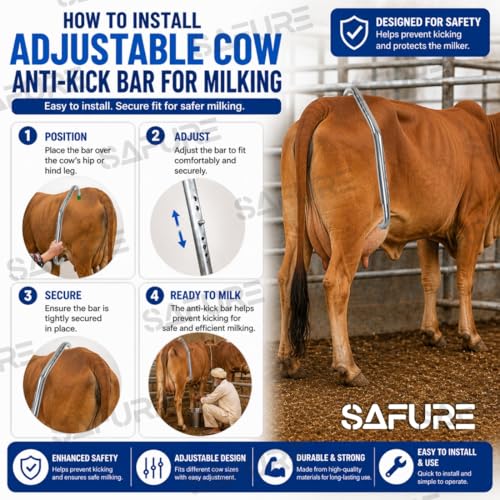 Adjustable Cow Anti-Kick Bar