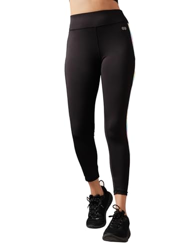 Clovia Women's Activewear Ankle Length Tights In Black