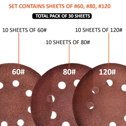 Harden 125mm 60/80/120 Grit Aluminum