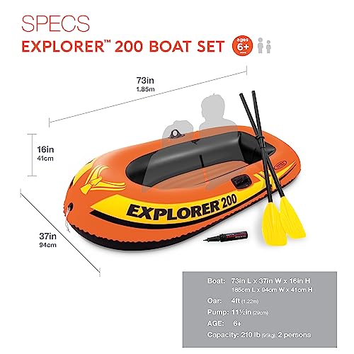 INTEX Explorer 200 Boat - 58331NP (73IN X 37IN X 16IN) - Image 2