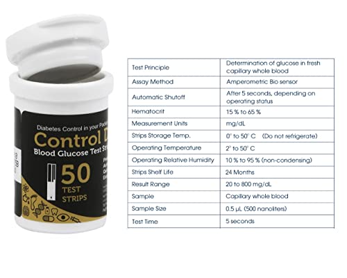 Control D Test Strips, 50 Count (Black) for Control D Glucometer only - Image 4