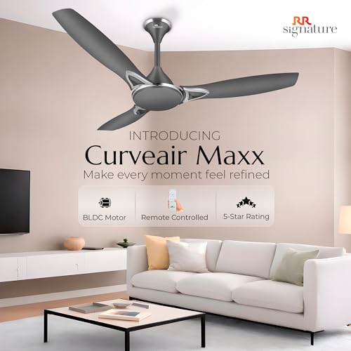 RR Signature CURVEAIR MAXX 1200 MM BLDC Ceiling Fan - VENETIAN GREY - Image 2