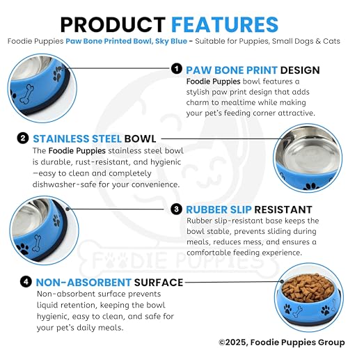 Foodie Puppies Stainless Steel Paw