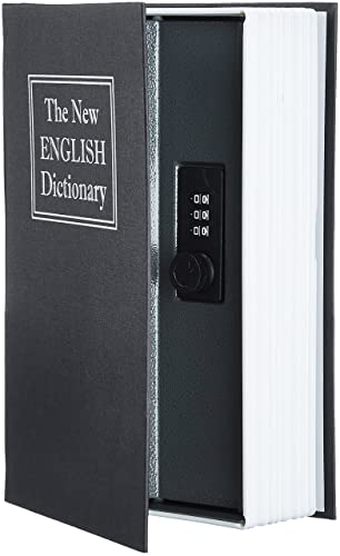 amazon basics Book Safe with Combination Lock, Black