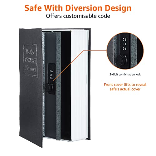 amazon basics Book Safe with Combination Lock, Black - Image 4