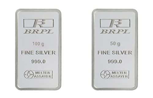 Bangalore Refinery 999 Purity Combo of 100gms + 50gms Silver Bars cum Coins
