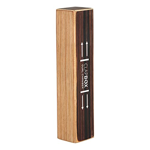 Clapbox Dual Chamber Sound Shaker- Rubber Wood (Brown) - Image 3