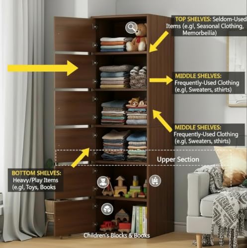 EXVITO Engineered Wood Wardrobe