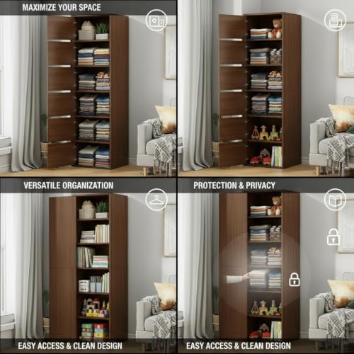 EXVITO Engineered Wood Wardrobe