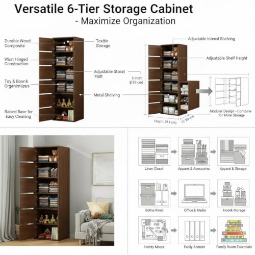 EXVITO Engineered Wood Wardrobe