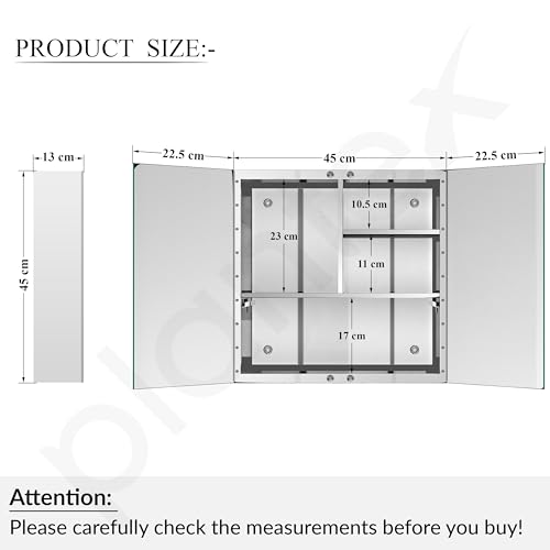 Plantex Bathroom Mirror Cabinet/304 Stainless