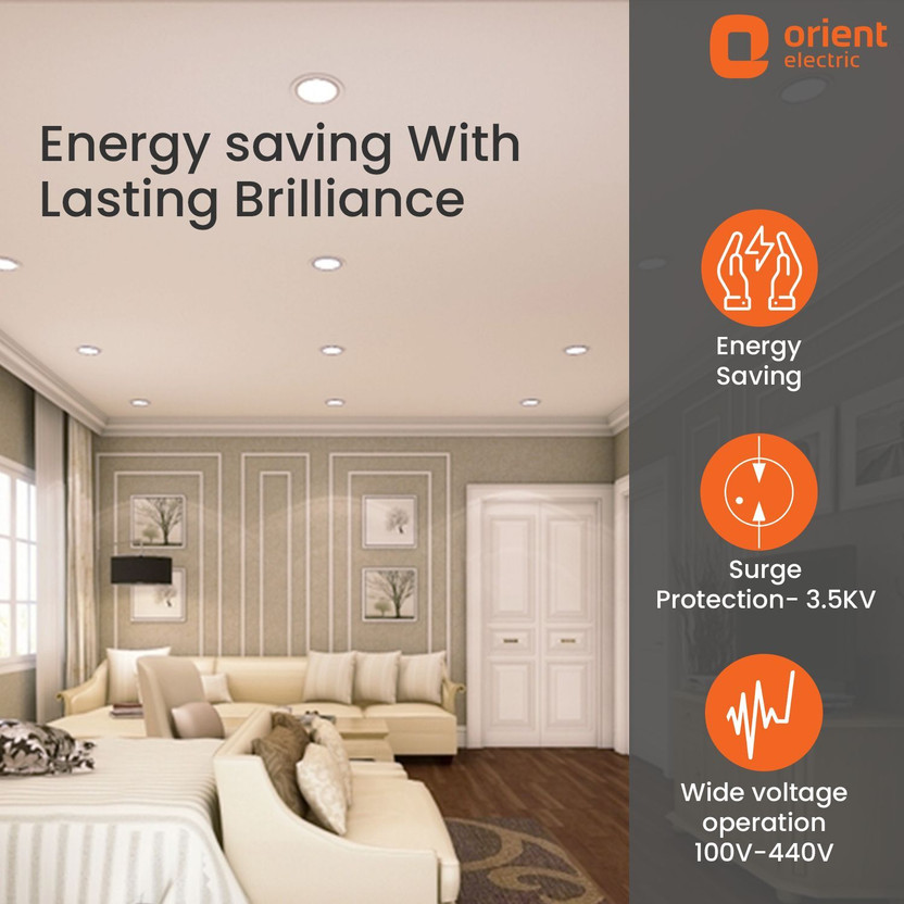 Orient Electric Moonlite Recess 12W Downlighter - Cool White Down - Image 4