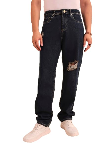 Style Quotient Men Relaxed Fit High Rise Cotton Jeans