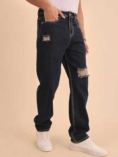 Style Quotient Men Relaxed Fit High Rise Cotton Jeans - Image 3