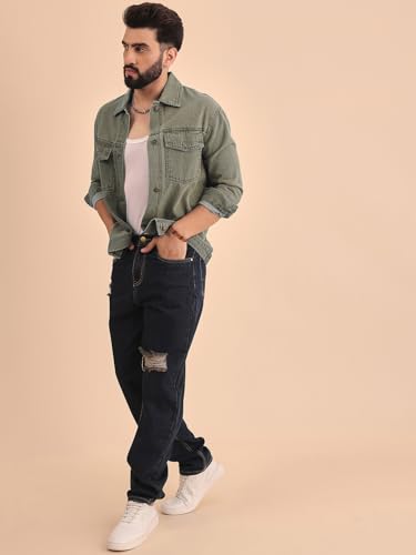 Style Quotient Men Relaxed Fit High Rise Cotton Jeans - Image 5