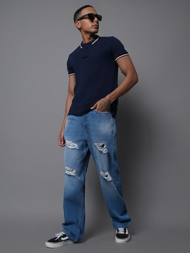 HIGH Star Men's Wide Leg Jeans - Image 2