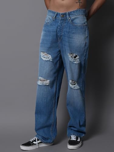 HIGH Star Men's Wide Leg Jeans - Image 3