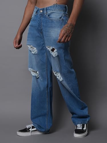 HIGH Star Men's Wide Leg Jeans - Image 4