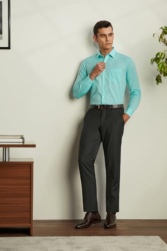 Van Heusen Men's Cotton Slim Fit Solid Formal Shirt - Image 2