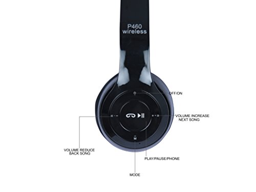 Adjustable Bluetooth Headphone with All Controlling Functions - Black - Image 3