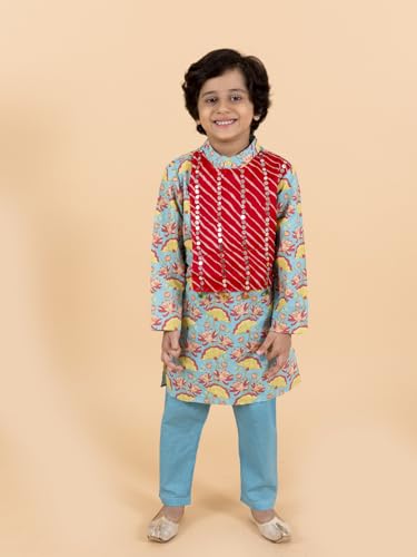 PS PEACHES Boys Kurta Pajama - Image 2