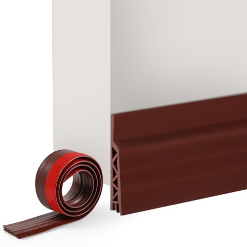 Vinabo Rubber Door Sill Gasket, 100 cm x 2 cm, Brown | Draught excluder sealing strip, soundproof, windproof, dustproof