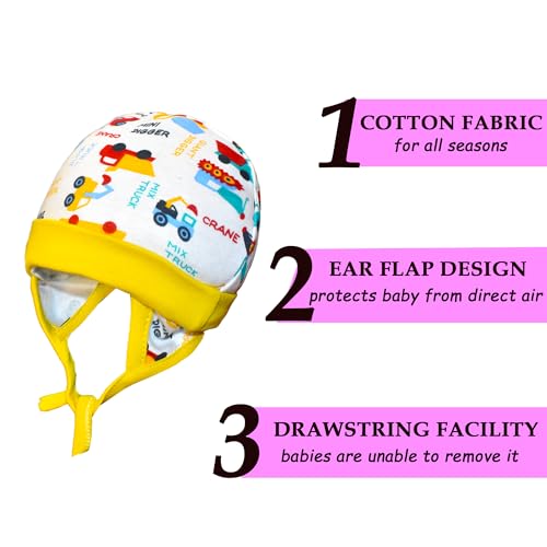 VParents Cotton Cap for New Born Baby Baby Boy&Girl - Multicolor - Image 4