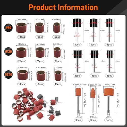Serplex® 159Pcs Sanding Drum Set