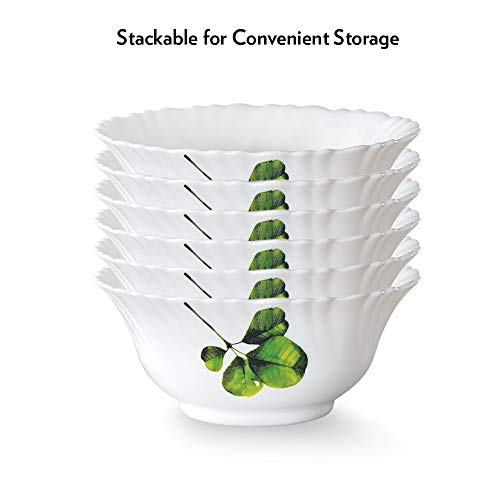 Larah by BOROSIL Opalware Veg Bowl - Oval, White, 4.5 inch Set of 6 - Image 4