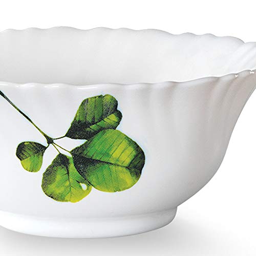 Larah by BOROSIL Opalware Veg Bowl - Oval, White, 4.5 inch Set of 6 - Image 5