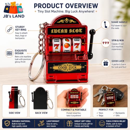 Mini Slot Machine Keychain
