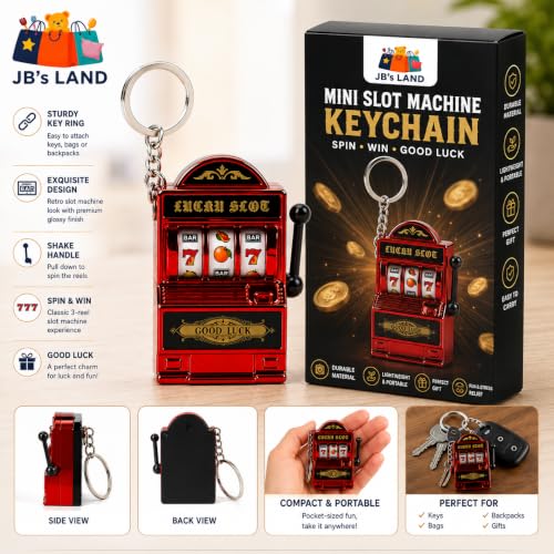 Mini Slot Machine Keychain