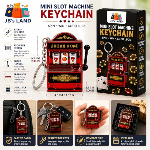 Mini Slot Machine Keychain