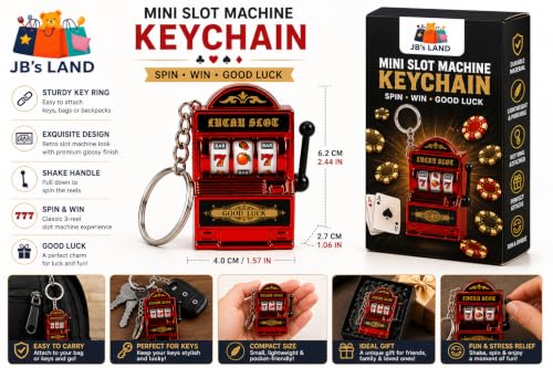 Mini Slot Machine Keychain